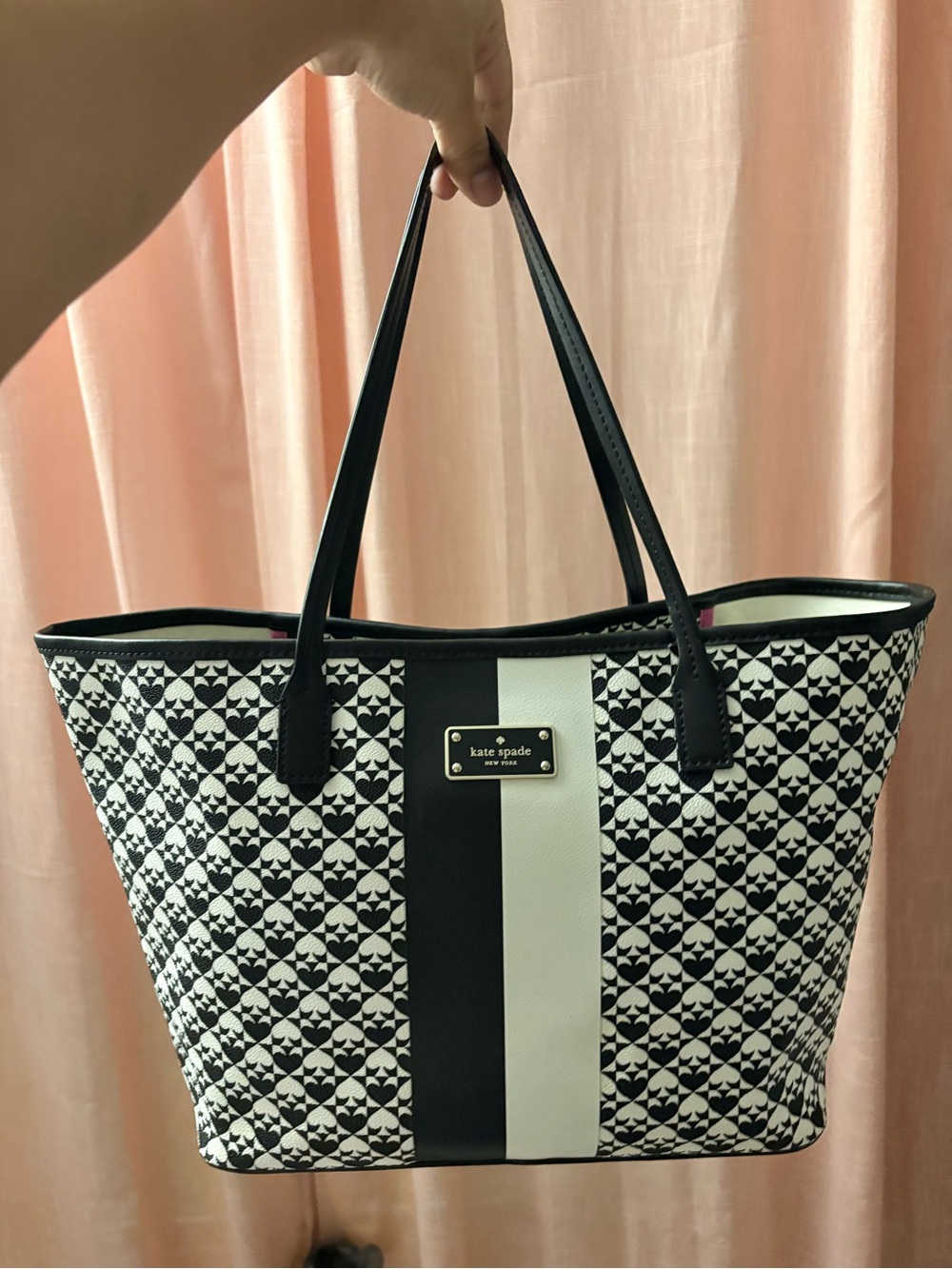 kate spade Black & White Patterned Tote Bag